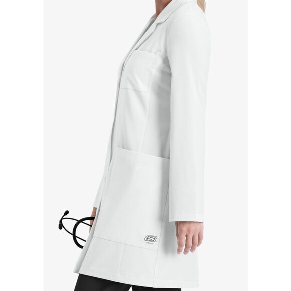 NWT - Skechers by Barco Lab Coat, White - Size Small - Picture 4 of 7